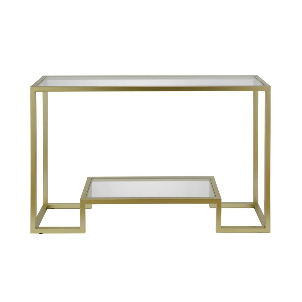 Athena 47.75'' Wide Rectangular Console Table in Brass