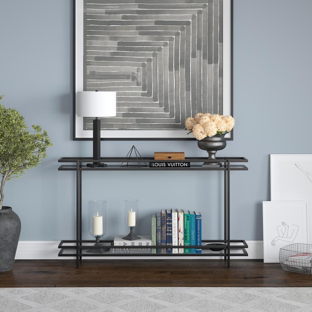 Robillard 25'' Wide Rectangular Console Table in Blackened Bronze