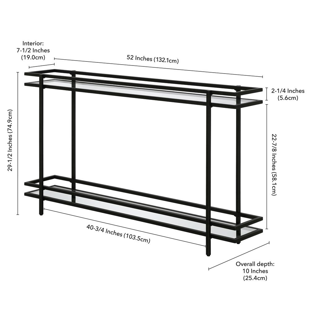 Robillard 25'' Wide Rectangular Console Table in Blackened Bronze