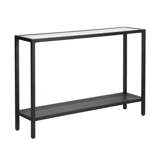 Rigan 46'' Wide Rectangular Console Table in Blackened Bronze