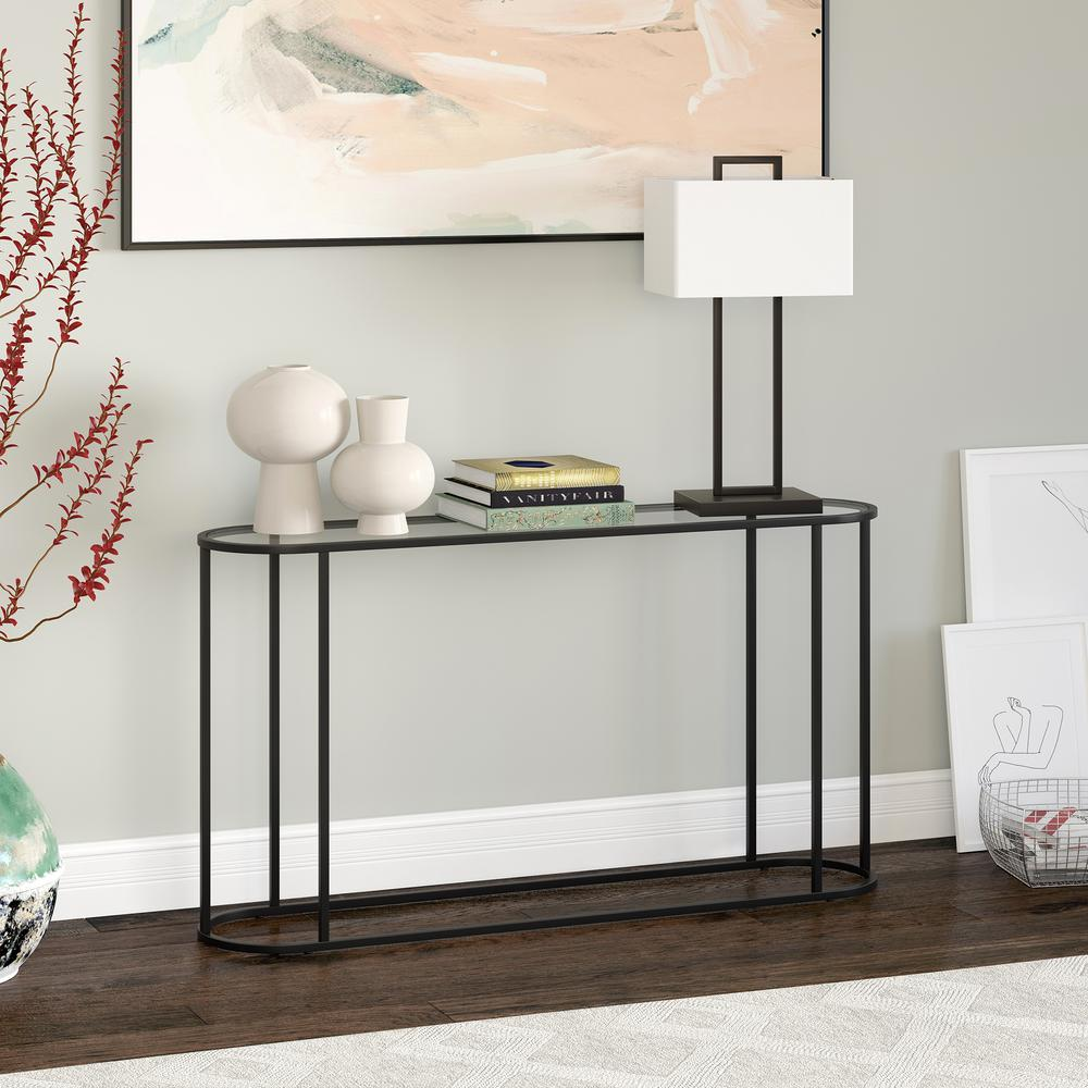 Erikson 54'' Wide Rectangular Console Table in Blackened Bronze