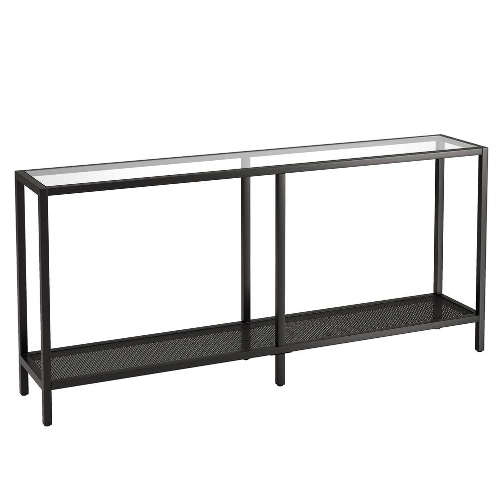 Rigan 64'' Wide Rectangular Console Table in Blackened Bronze