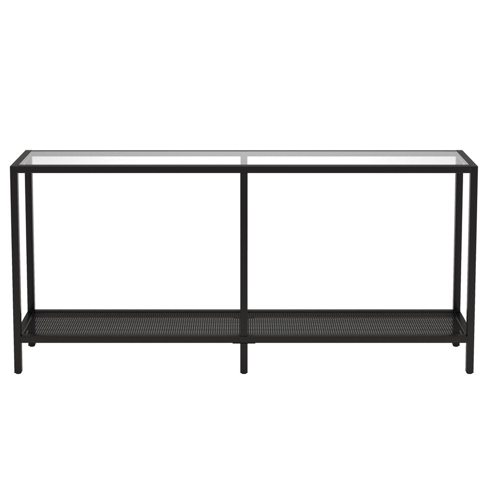 Rigan 64'' Wide Rectangular Console Table in Blackened Bronze