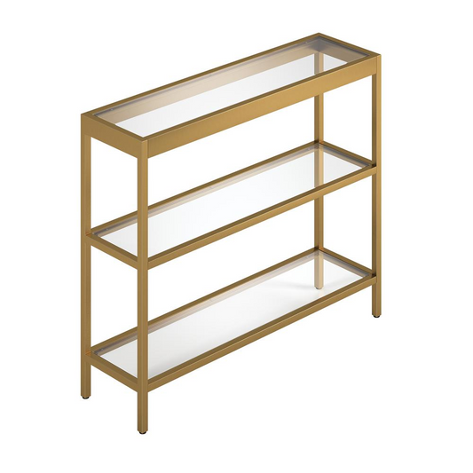 Alexis 36'' Wide Rectangular Console Table in Brass