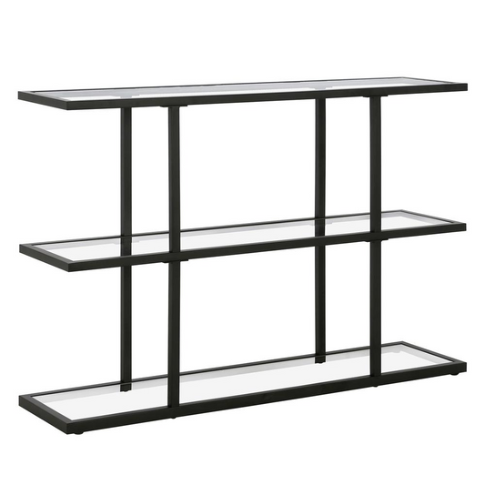 Yeardley 42'' Wide Rectangular Console Table in Blackened Bronze