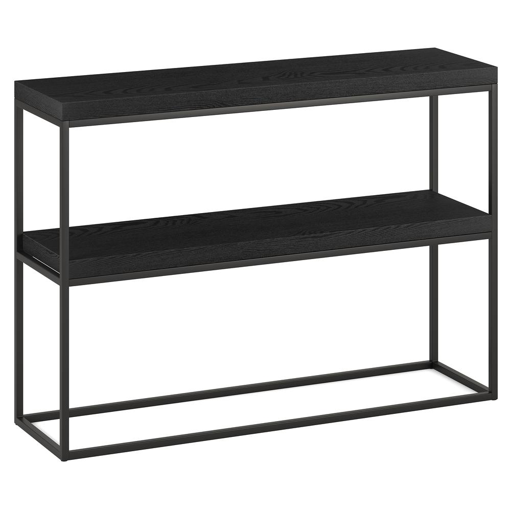 Edmund 42'' Wide Rectangular Console Table in Black Grain