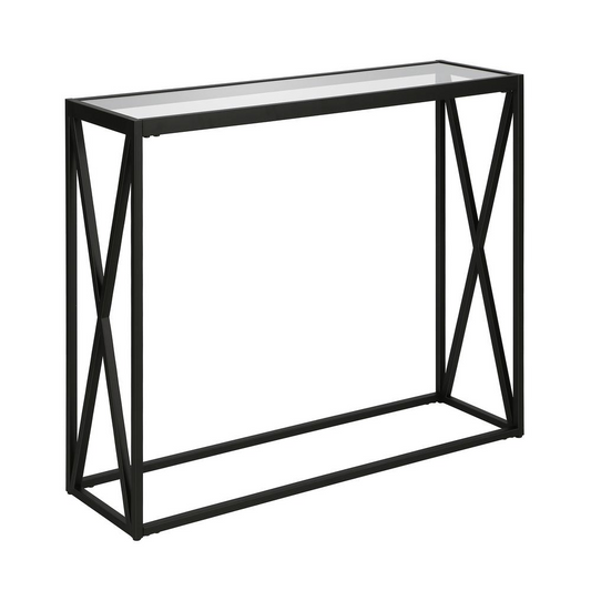 Arlo 36'' Wide Rectangular Console Table in Blackened Bronze