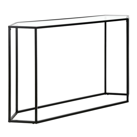 Beck 48'' Wide Hexagonal Console Table in Blackened Bronze