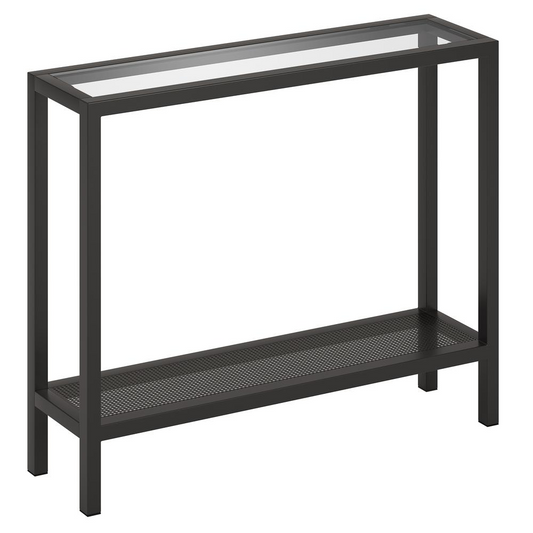 Rigan 36'' Wide Rectangular Console Table in Blackened Bronze