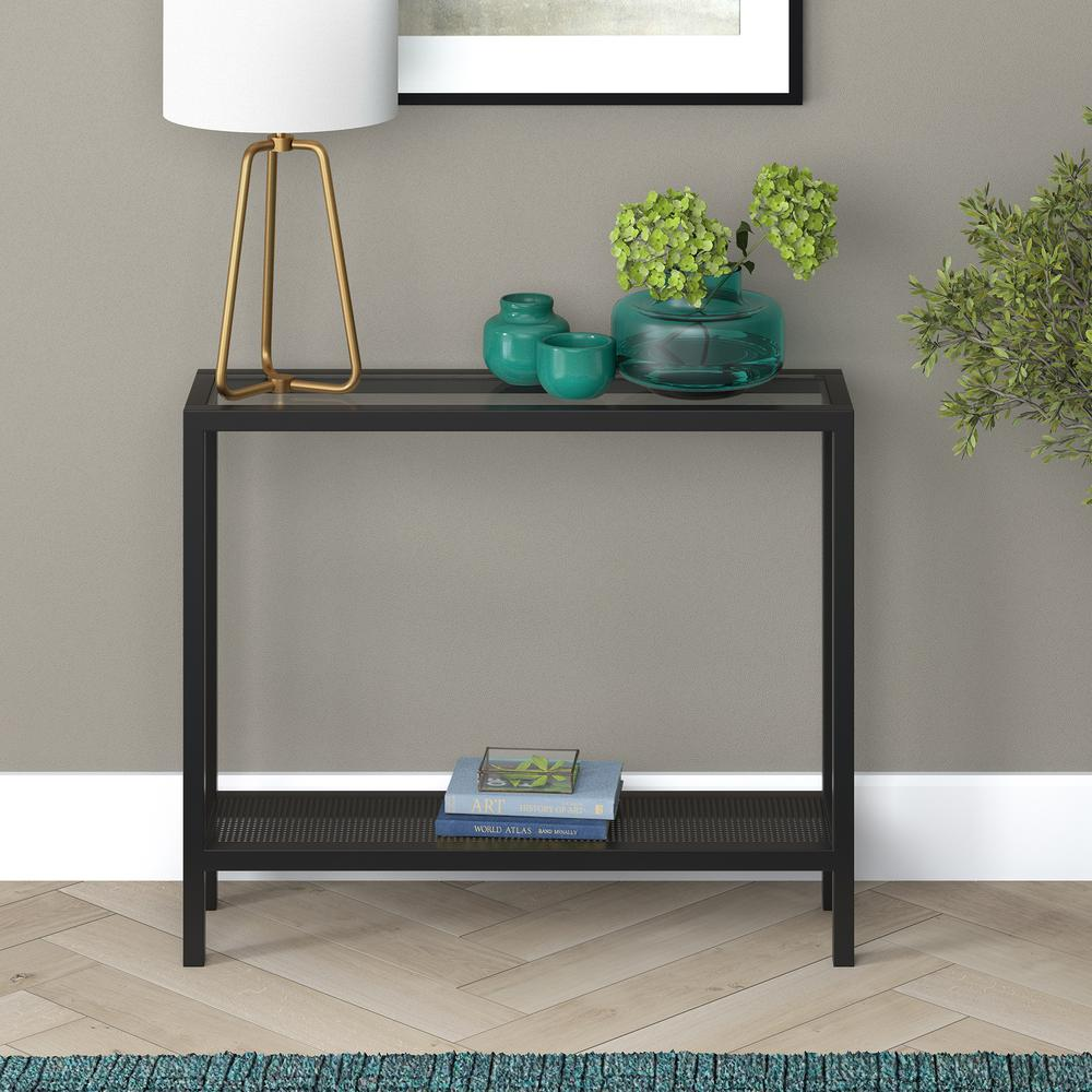 Rigan 36'' Wide Rectangular Console Table in Blackened Bronze