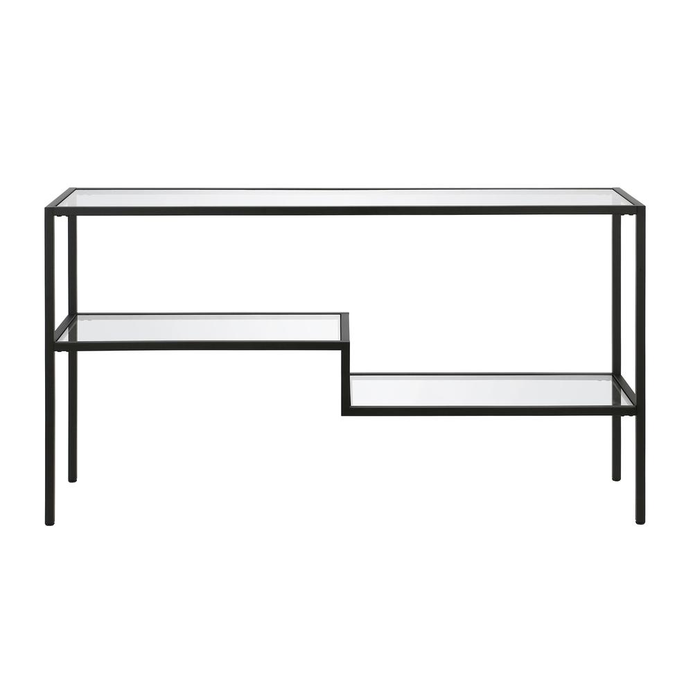 Lovett 55'' Wide Rectangular Console Table in Blackened Bronze