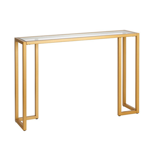 Oscar 42'' Wide Rectangular Console Table in Brass