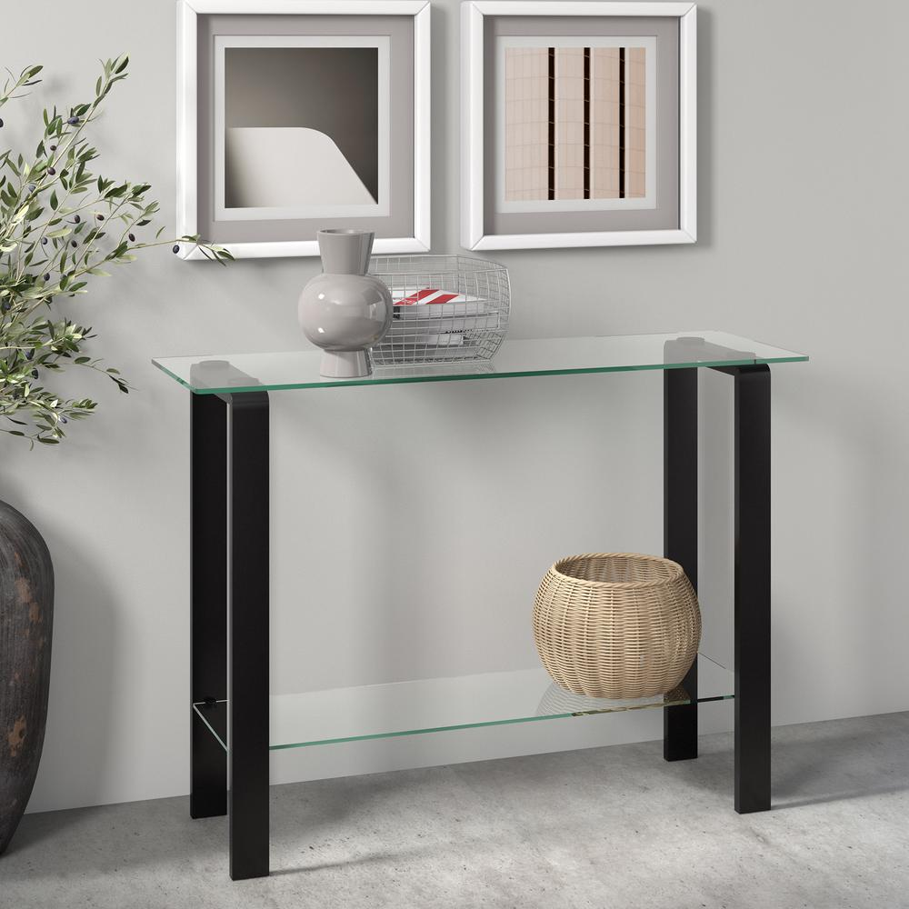 Asta 42'' Wide Rectangular Console Table in Blackened Bronze