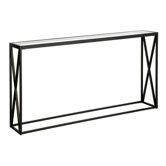 Arlo 55'' Wide Rectangular Console Table in Blackened Bronze