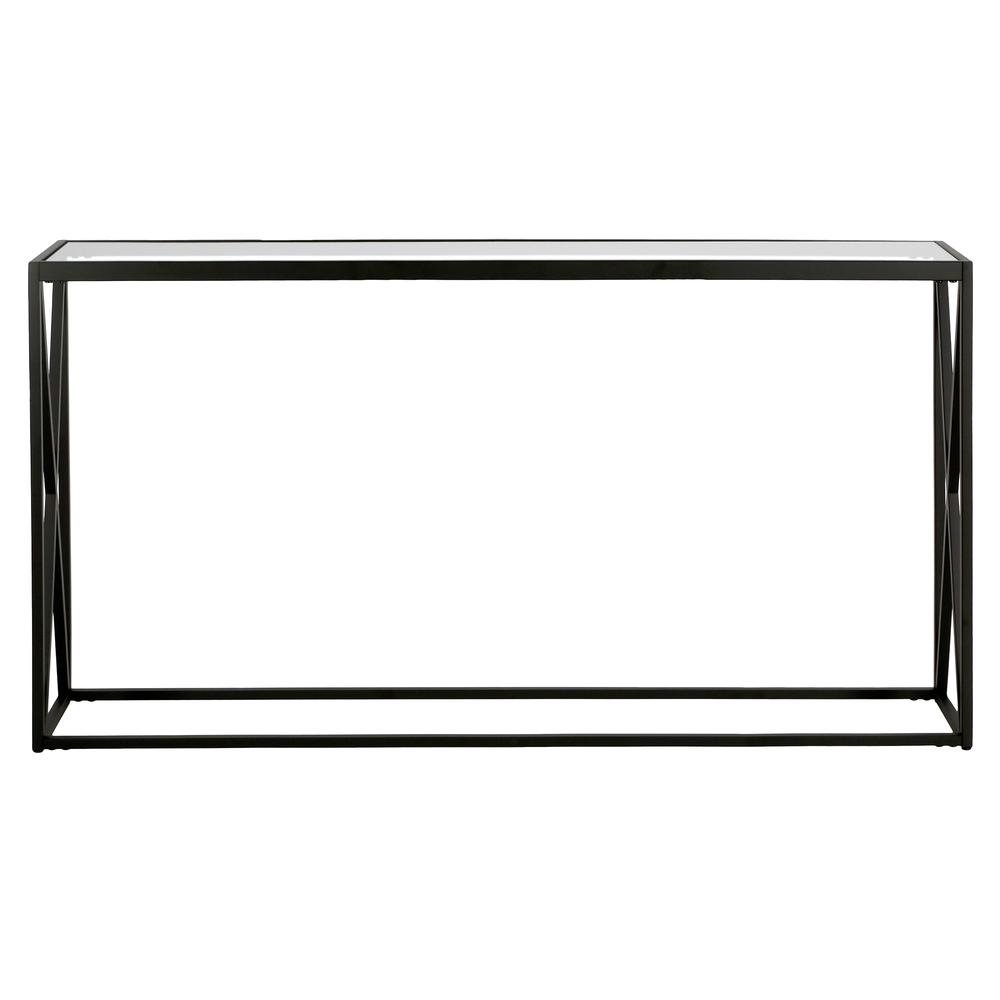 Arlo 55'' Wide Rectangular Console Table in Blackened Bronze