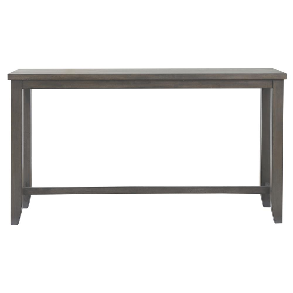 Sunset Trading Shades of Gray 4 Piece 65" Rectangular Narrow Pub Table Set | Small Space Counter Height Dining | Sofa Console with Stools | Seats 6