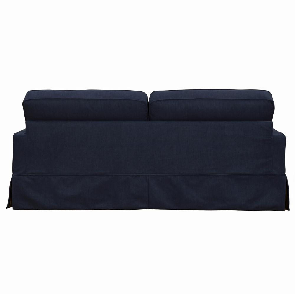 Sunset Trading Americana Slipcover Only for Box Cushion Track Arm Sofa | Stain Resistant Performance Fabric | Navy Blue