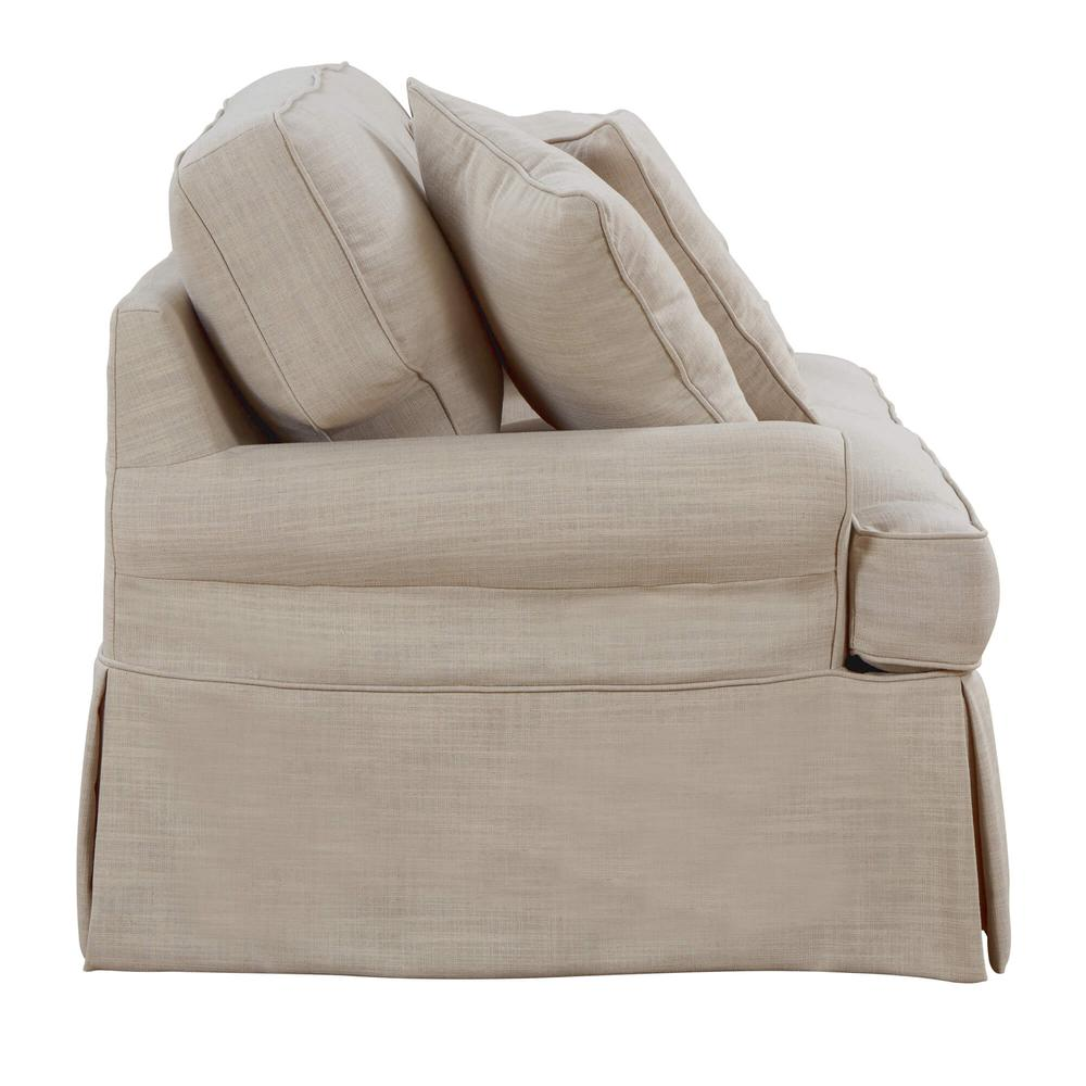 Sunset Trading Horizon Slipcover for T-Cushion Loveseat | Linen