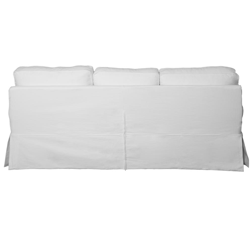 Sunset Trading Horizon Slipcover for T-Cushion Sofa | Stain Resistant Performance Fabric | White