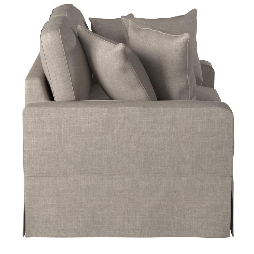 Sunset Trading Americana Slipcover for Box Cushion Track Arm Loveseat | Light Gray