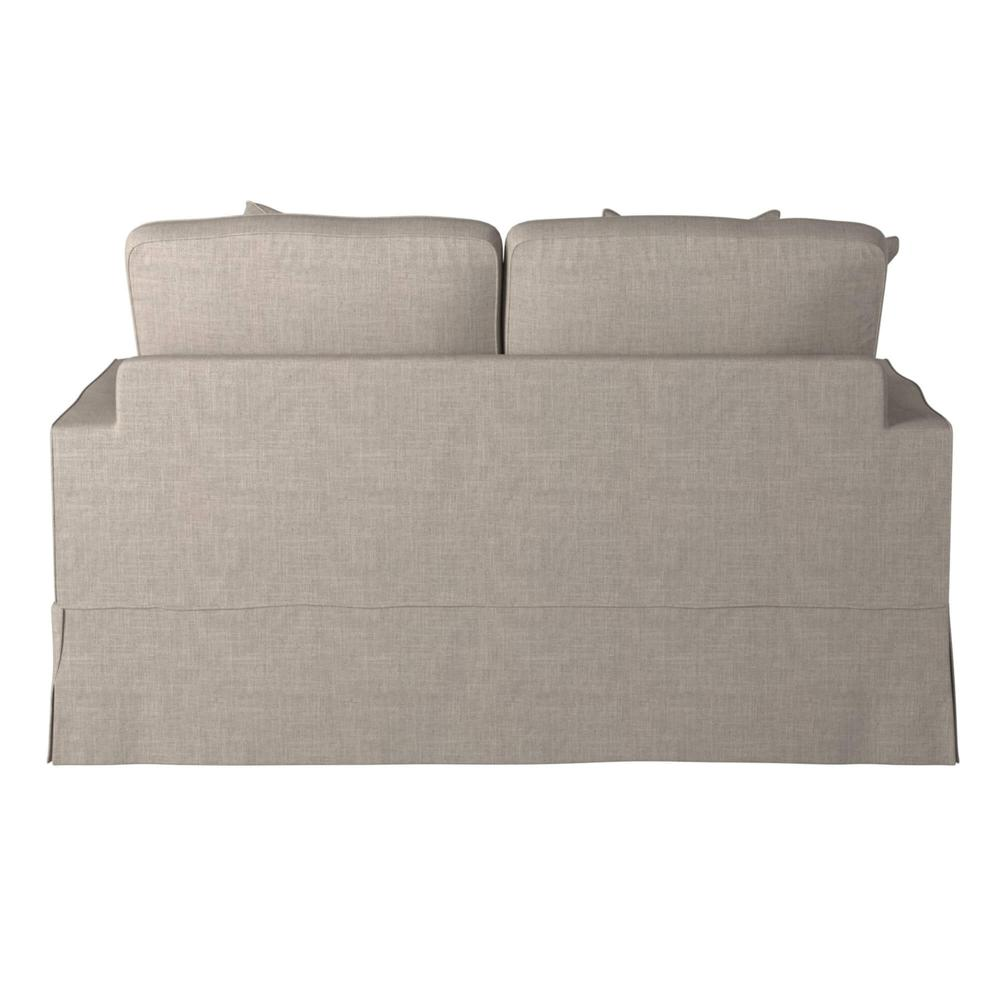 Sunset Trading Americana Slipcover for Box Cushion Track Arm Loveseat | Light Gray