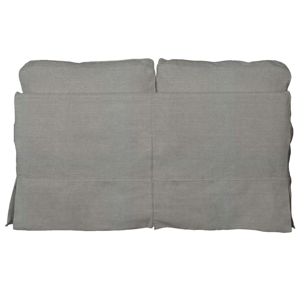 Sunset Trading Horizon Slipcover for T-Cushion Loveseat | Stain Resistant Performance Fabric | Gray