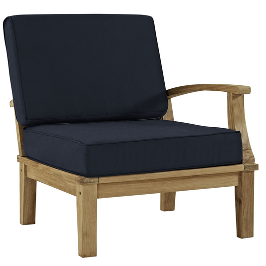 Marina Outdoor Patio Teak Left-Arm Sofa