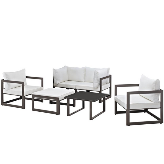 Fortuna 6 Piece Outdoor Patio Sectional Sofa Set