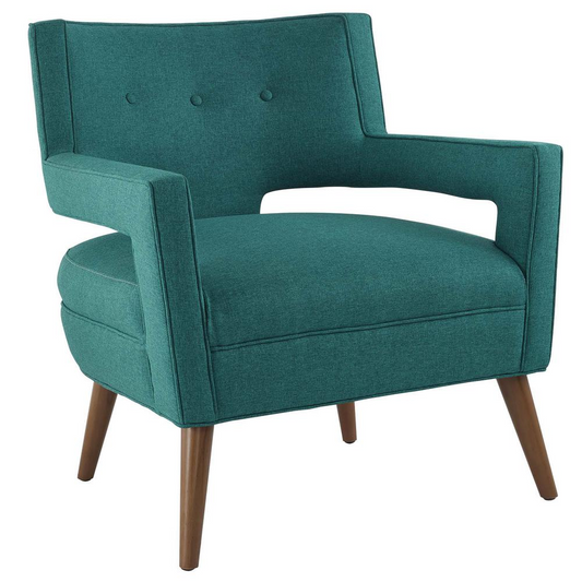 Sheer Upholstered Fabric Armchair