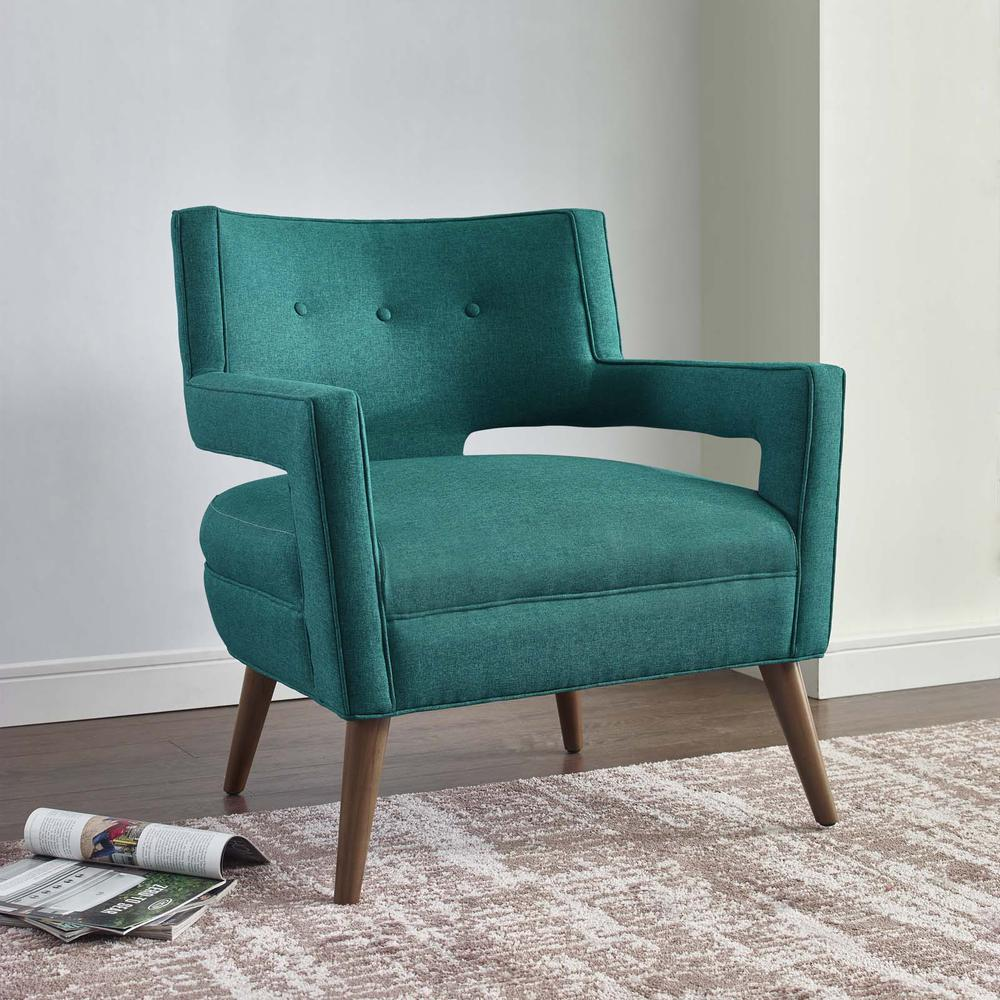 Sheer Upholstered Fabric Armchair