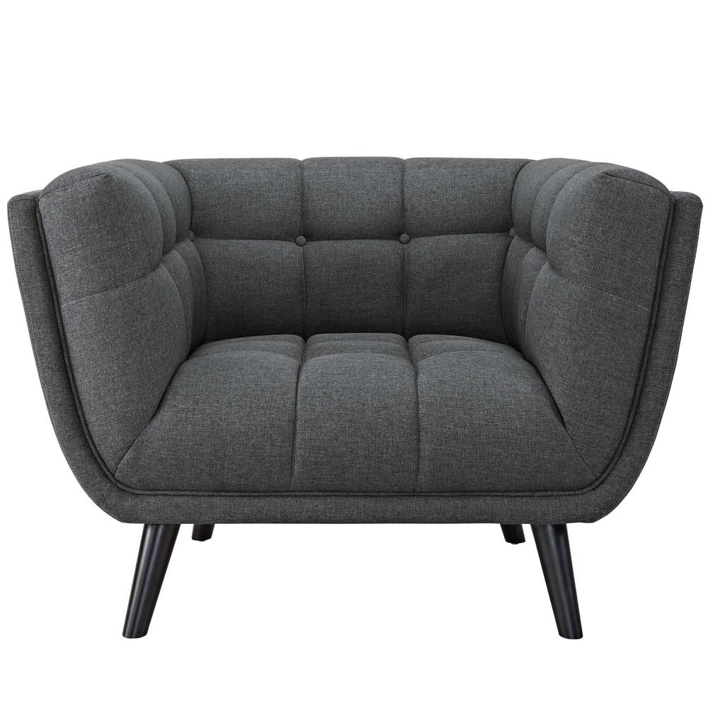 Bestow Upholstered Fabric Armchair - Gray