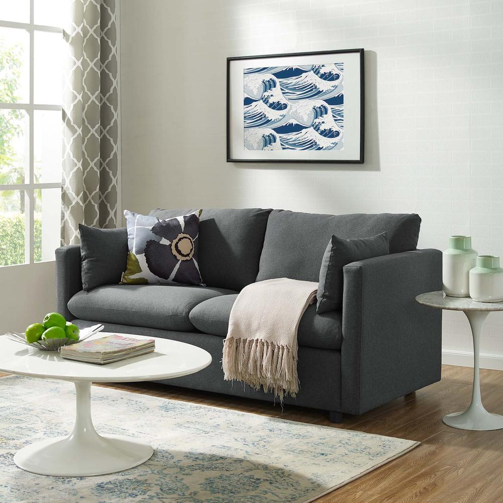 Activate Upholstered Fabric Sofa - Gray