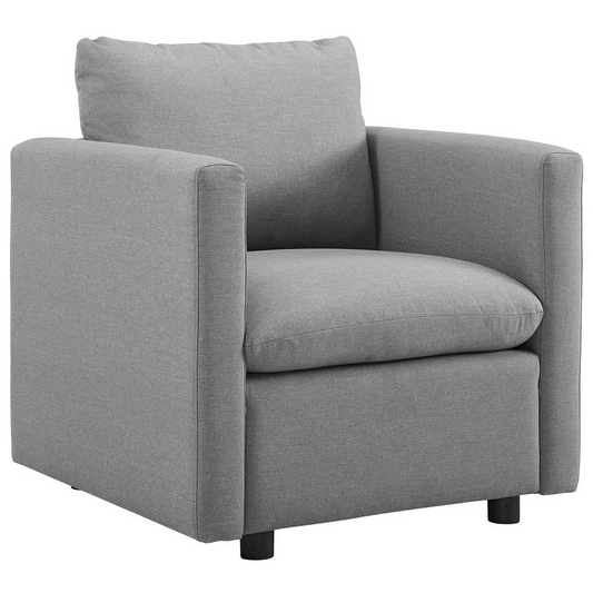 Activate Upholstered Fabric Armchair - Light Gray