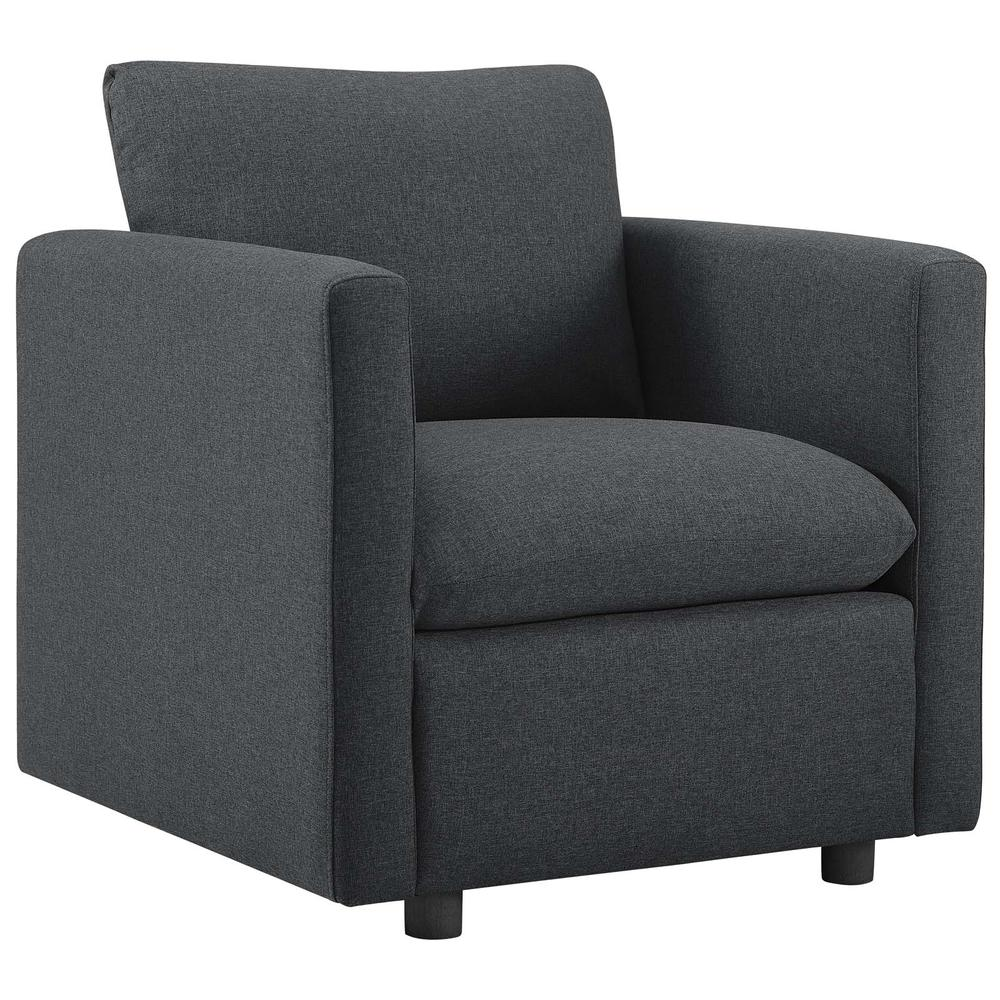 Activate Upholstered Fabric Armchair - Gray