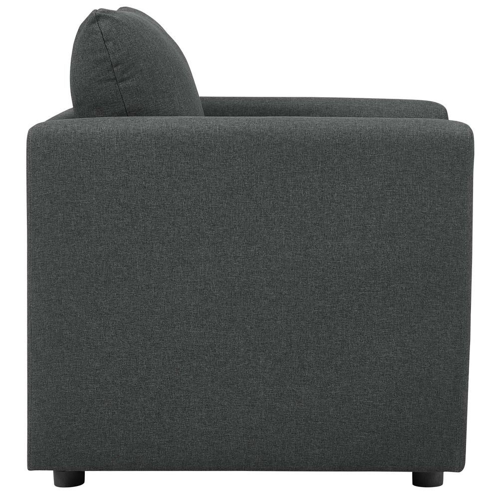 Activate Upholstered Fabric Armchair - Gray