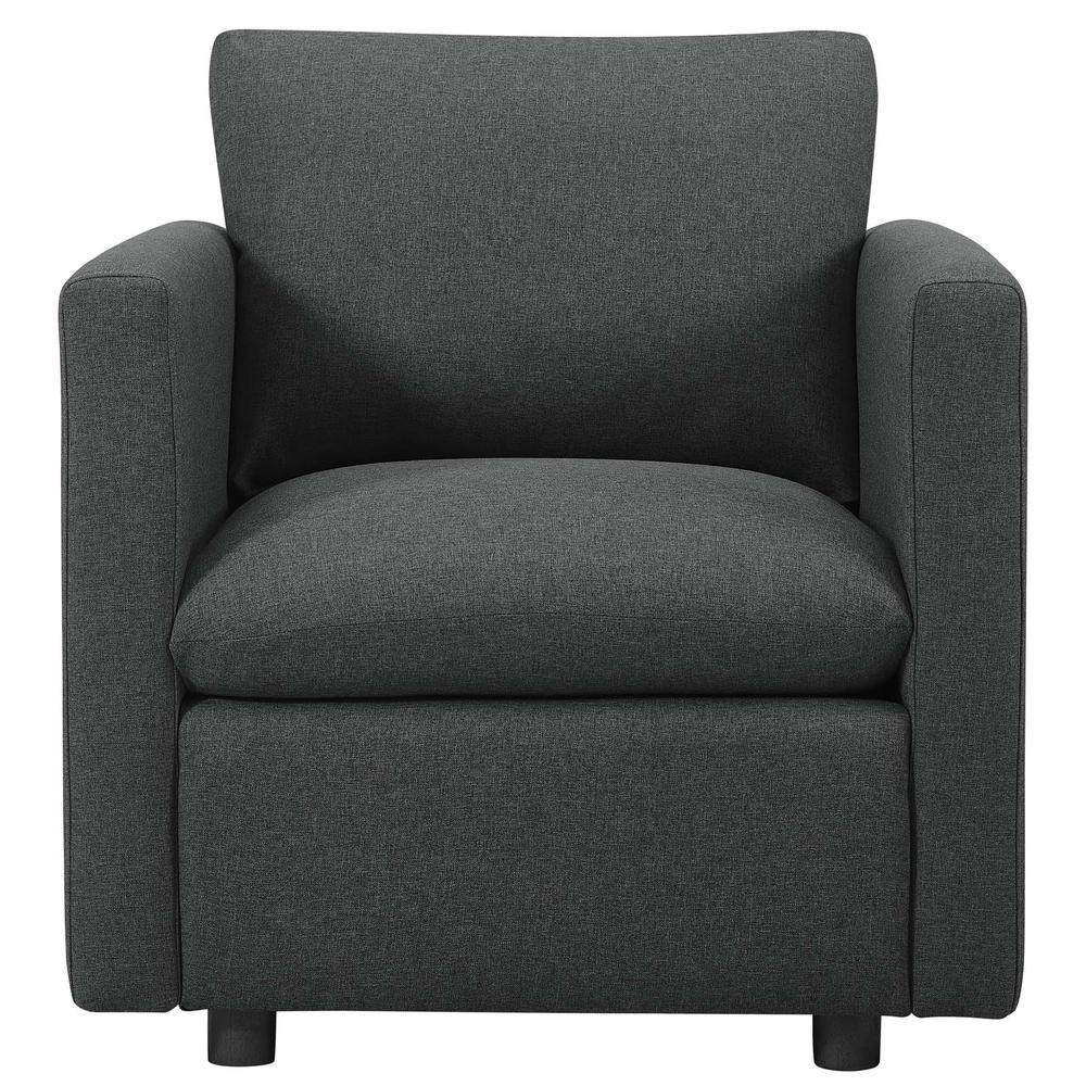 Activate Upholstered Fabric Armchair - Gray