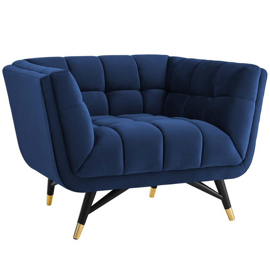 Adept Upholstered Velvet Armchair