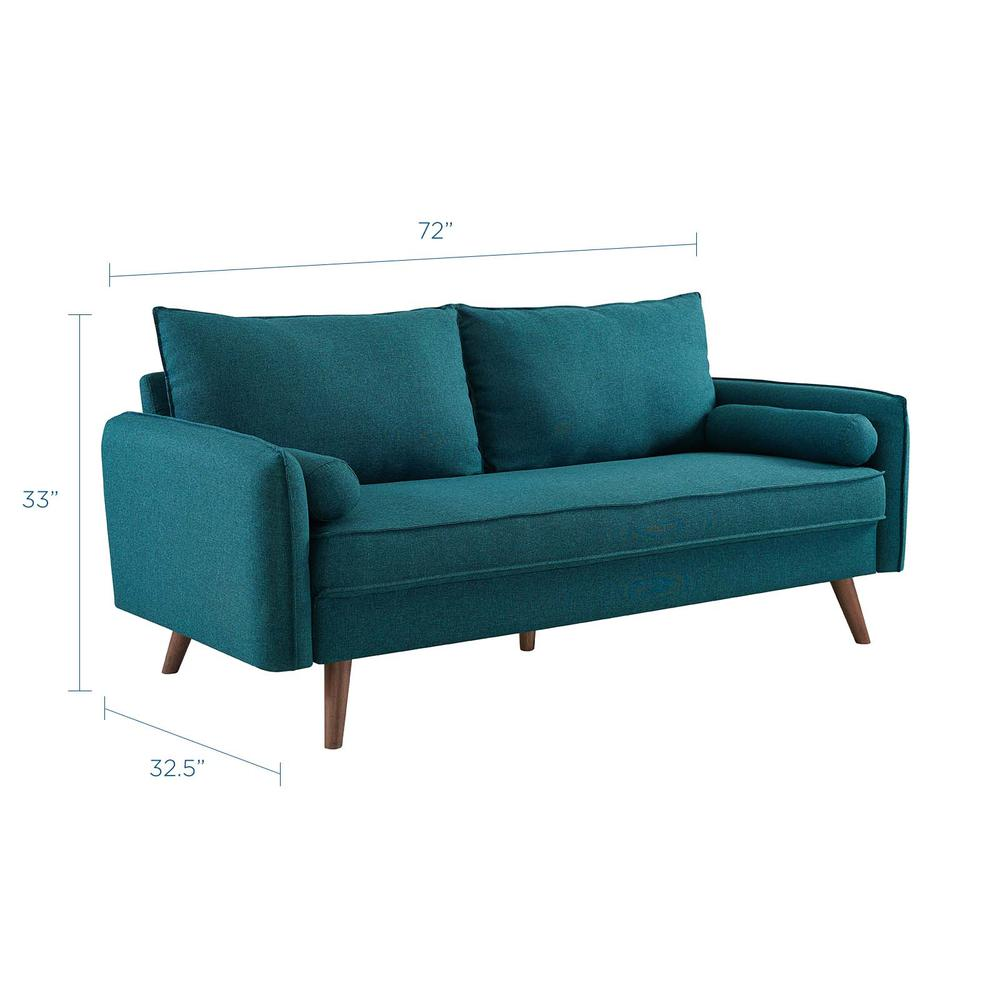 Revive Upholstered Fabric Sofa - Teal EEI-3092-TEA