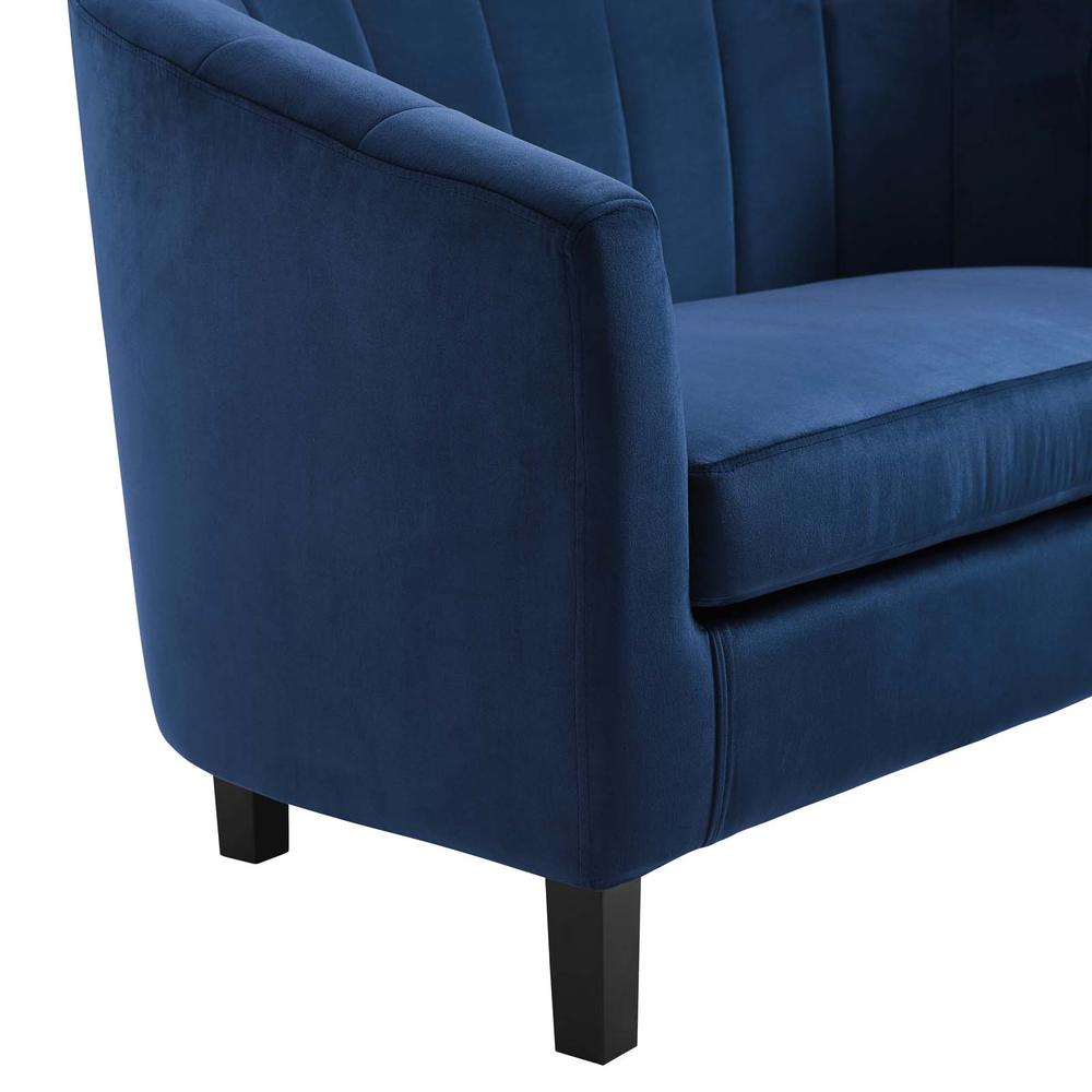 Prospect Channel Tufted Performance Velvet Armchair - Navy EEI-3188-NAV