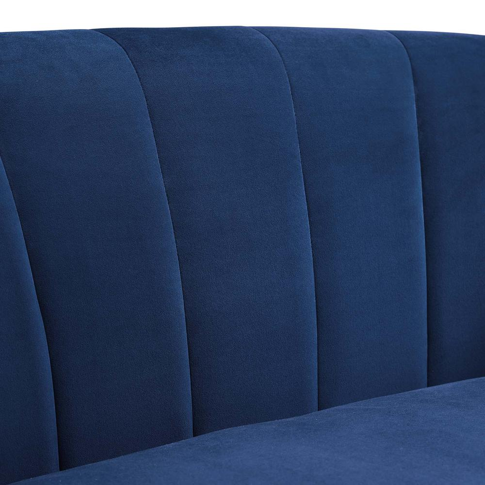 Prospect Channel Tufted Performance Velvet Armchair - Navy EEI-3188-NAV