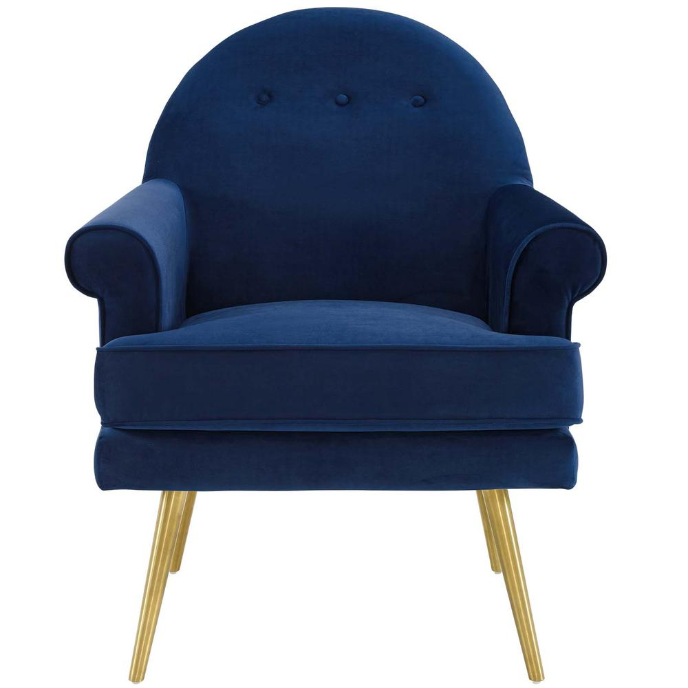 Revive Tufted Button Accent Performance Velvet Armchair - Navy EEI-3412-NAV