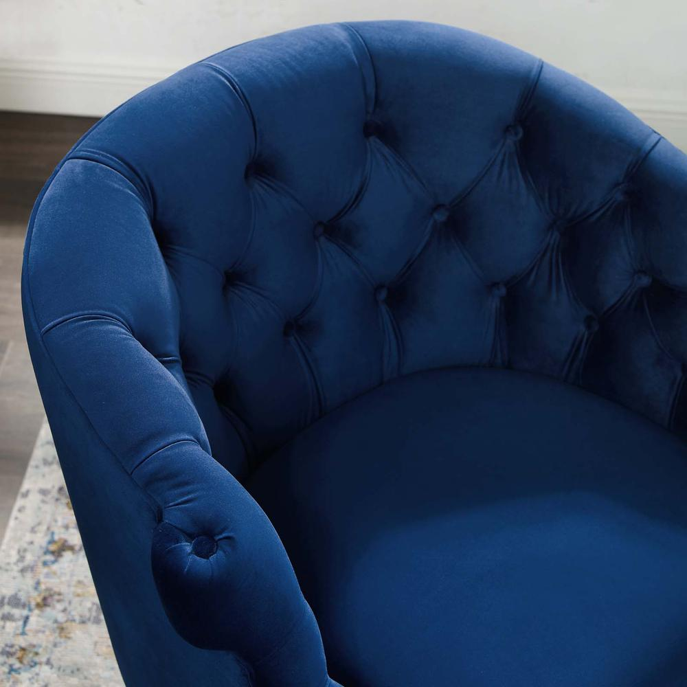 Precept Accent Performance Velvet Armchair - Navy EEI-3452-NAV