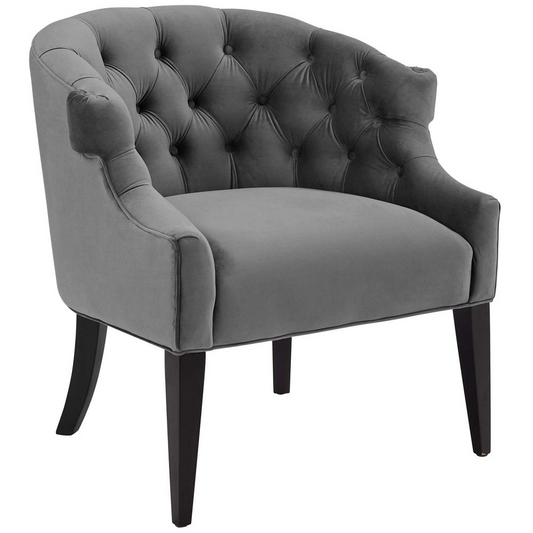 Precept Accent Performance Velvet Armchair - Gray EEI-3452-GRY