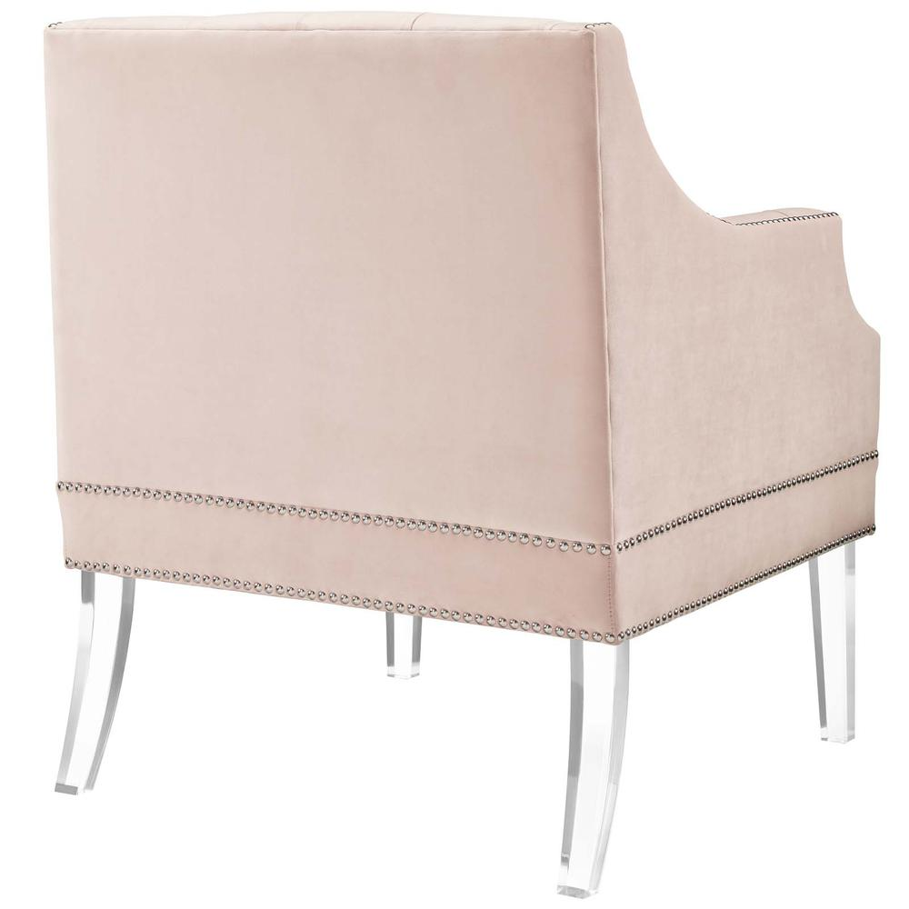 Proverbial Tufted Button Accent Performance Velvet Armchair - Pink EEI-3413-PNK