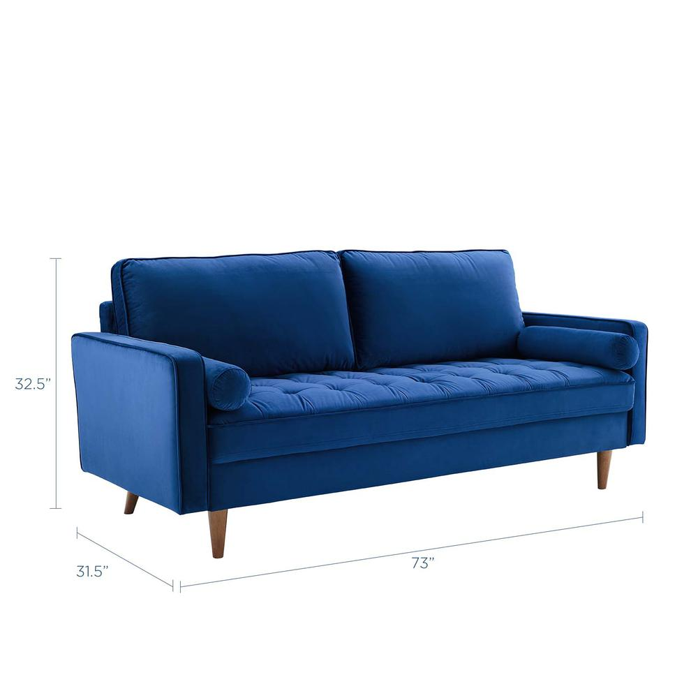 Valour Performance Velvet Sofa - Navy EEI-3764-NAV