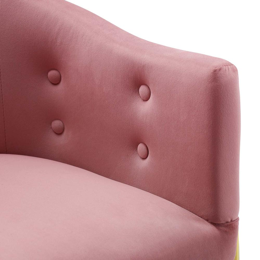 Savour Tufted Performance Velvet Accent Dining Armchair - Dusty Rose EEI-3906-DUS