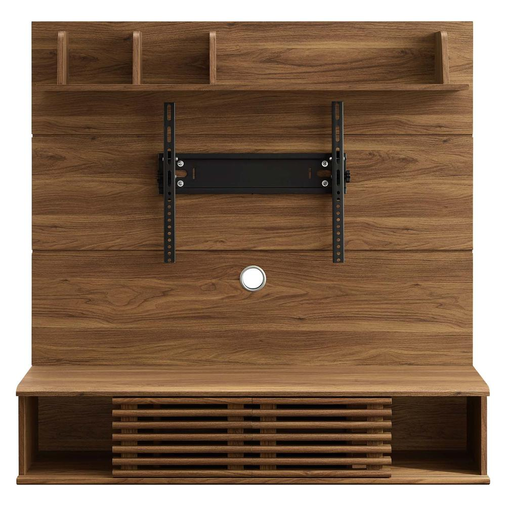 Render Wall Mounted TV Stand Entertainment Center - Walnut EEI-3864-WAL