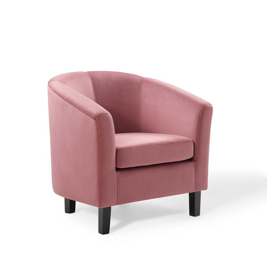 Prospect Performance Velvet Armchair - Dusty Rose EEI-4137-DUS