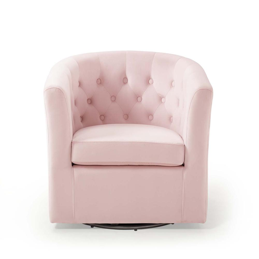 Prospect Tufted Performance Velvet Swivel Armchair - Pink EEI-4138-PNK