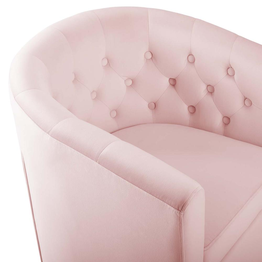 Prospect Tufted Performance Velvet Swivel Armchair - Pink EEI-4138-PNK